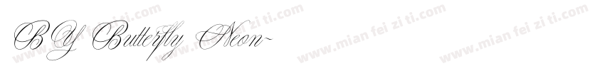 BY Butterfly Neon字体转换